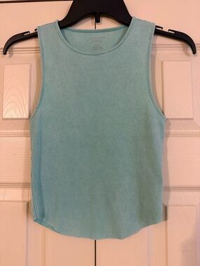American Eagle Outfitters Ribbed Tank Top in Light Aqua